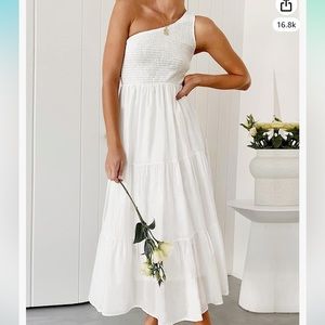 White one shoulder dress